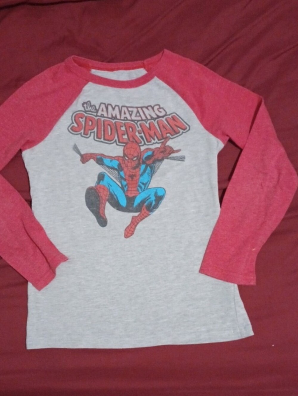 Jumping Beans Marvel The Amazing Spider-Man Raglan Tee For Boys Size 8